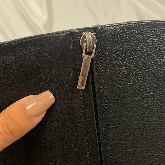 Christian Dior Vintage Leather Black Heeled Boots - Picture 7 of 8